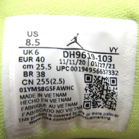 Air Jordan 1 Low SE Summit White Limelight Womens Size 8.5 NEW - Picture 10 of 14